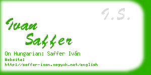 ivan saffer business card